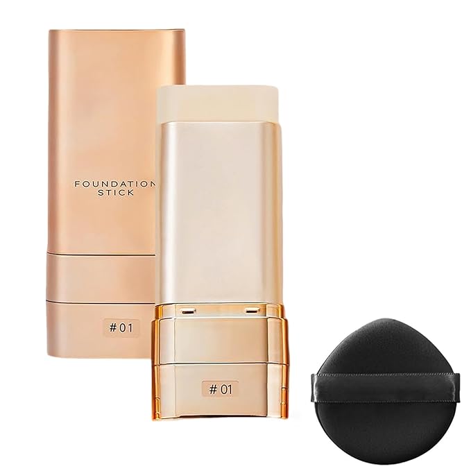 Luminous Dual-ended Concealer Foundation Stick, Korean Foundation Stick, 2-In-1 Contouring Foundation Full Coverage Cream Built-In, Flawless & Long-Lasting Dual-Ended Foundation Stick (#01)