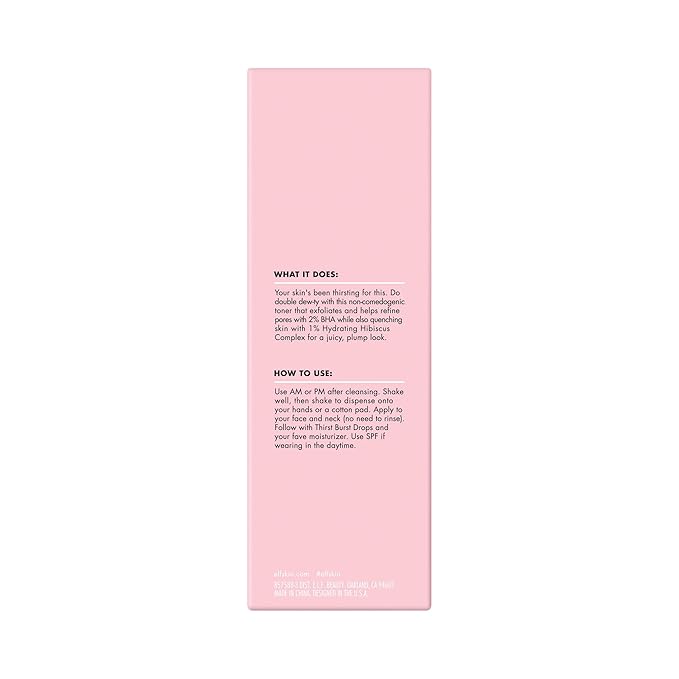 e.l.f. Thirst Burst Pore-fecting Toner, Hydrating & Exfoliating for Face, Smooths, Plumps & Minimizes Pores, Infused with Salicylic Acid, Vegan & Cruelty-Free