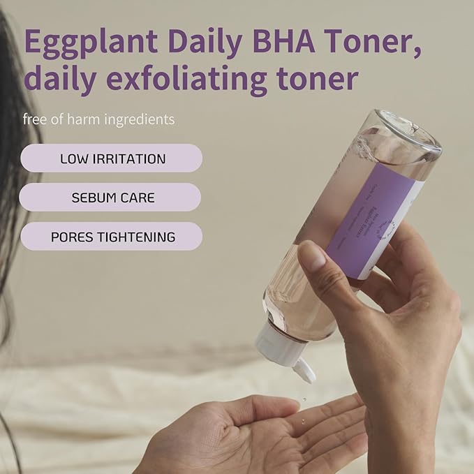 [BONAJOUR] Eggplant Daily BHA Toner & Cream Duo 7.2+1.7 fl.oz