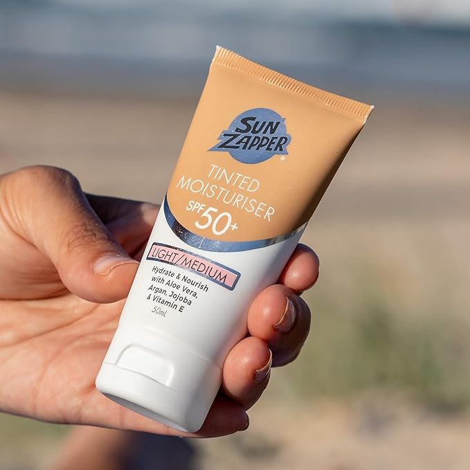 Sun Zapper BB Cream Tinted Moisturizer Sunscreen SPF 50+ Light Medium – Face Sunscreen with Kakadu Plum and Jojoba Oil, Broad Spectrum UV Protection, Botanical Oils, 50mL (1.69 oz), Australian Made