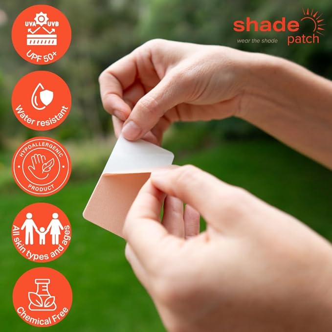 Sunscreen Sun Patch – Skin UV Shade Patch UPF 50+ Textile Patches Targeted sun protection for specific areas of your skin. Chemical-free, complete UV defense for comfortable, all-day wear.