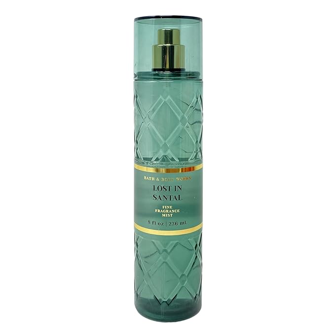 Bath & Body Works Lost In Santal 3 Pack Fine Fragrance Mist Set with an Aloe Vera Bar Soap - Full Size