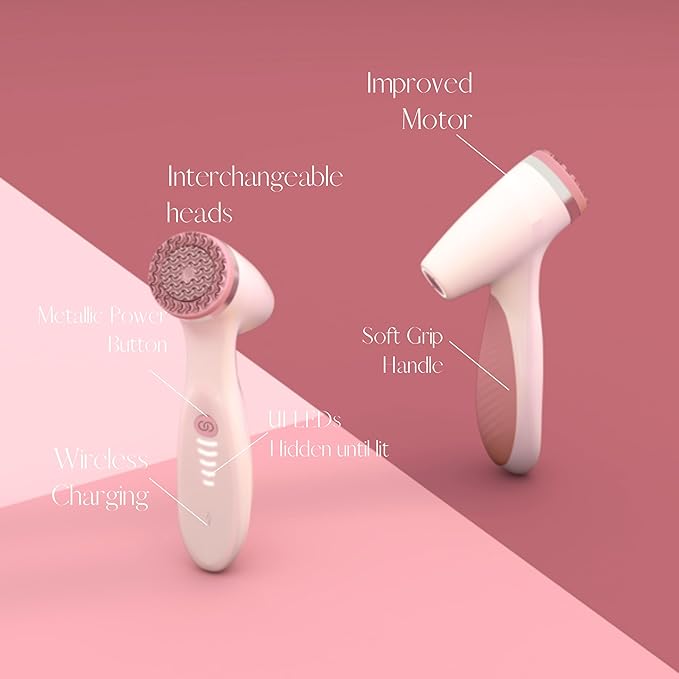 Nu Skin ageLOC LumiSpa iO System | Smart Skincare System, Facial Cleansing Device | Morning and Night Facial Cleansing Device | Daily Skin Care, Glowing Skin | Two-Minute Routine (Rose Gold)