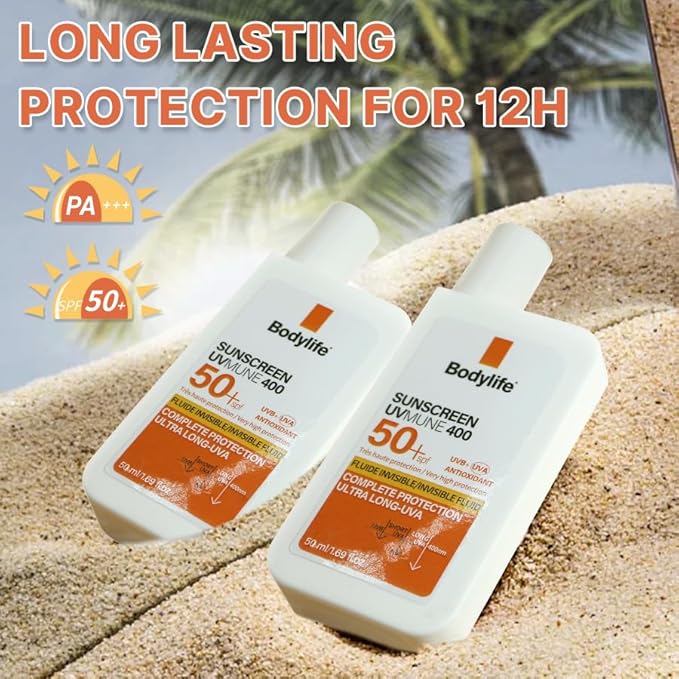 Face Sunscreen SPF 50+, Broad Spectrum SPF + Antioxidants, Titanium Dioxide & Zinc Oxide Sunscreen, For Sun Sensitive Skin, Oxybenzone Free 1.69fl.oz