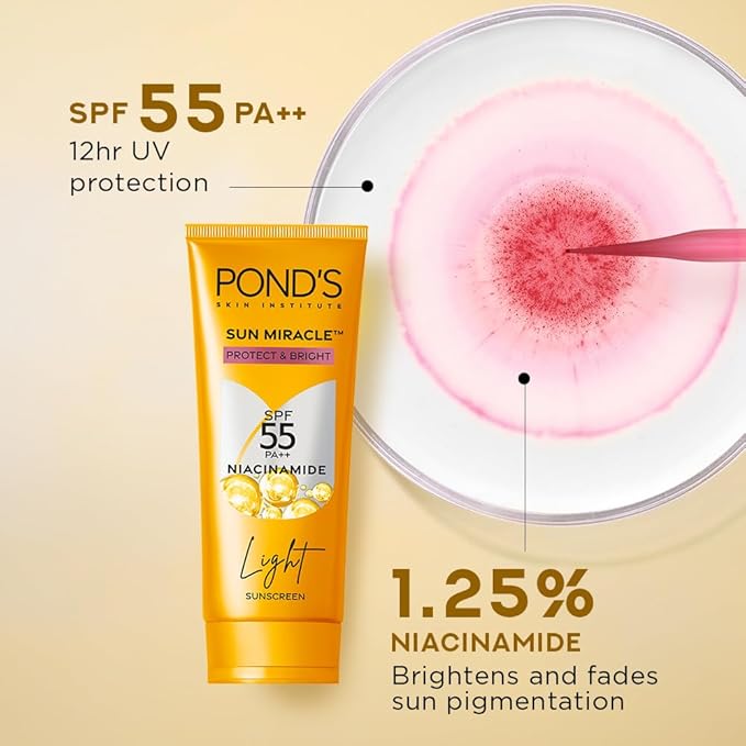 POND'S sun miracle SPF 55 PA++ light Sunscreen 50g