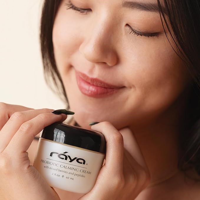 Raya Probiotic Calming Cream (309) | Moisturizing, Anti-Aging, and Calming Face Cream for Sensitive, Irritated, and Mature Skin | Soothes Over-Reactive Skin and Helps Reduce Fine Lines and Wrinkles