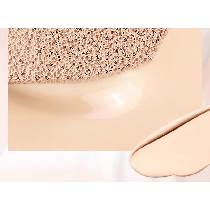 1 PC COFU Air Cushion CC Cream Foundation, Long Lasting Light Weight Moisturizing Foundation Cushion BB Cream with Refill (Natural, 13g+13g)