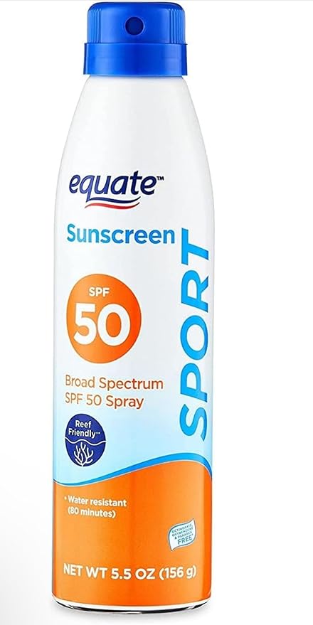 Sunscreen Spray, SPF 50 Broad Spectrum, Water Resistant 80 Minutes, Reef Friendly, 5.5 oz beach pool protection
