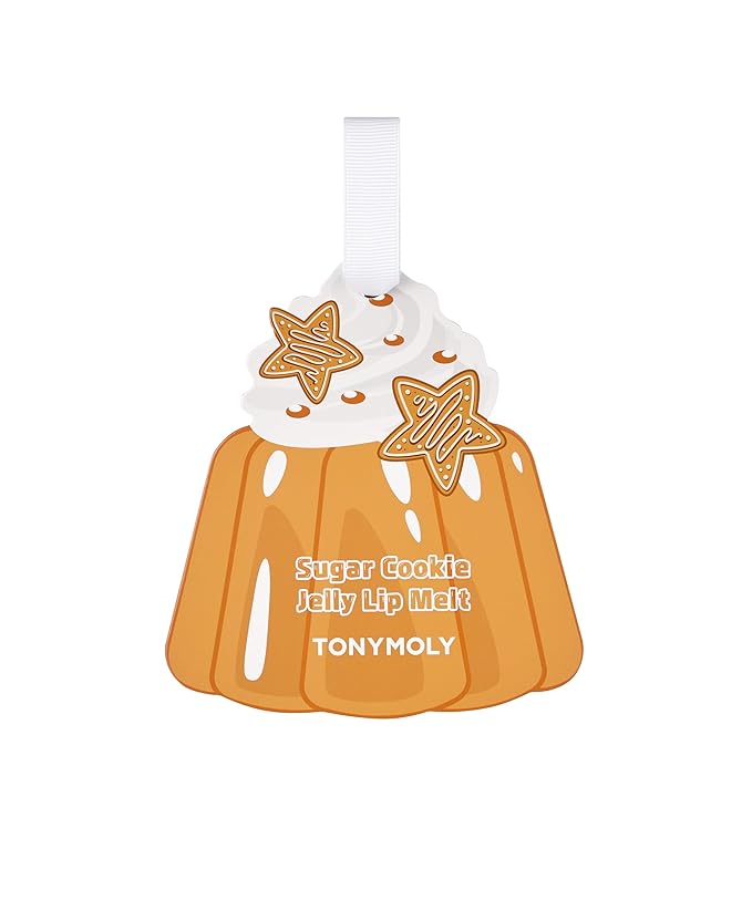 TONYMOLY Sugar Cookie Jelly Lip Melt Ornament | Limited Edition Holiday Lip Balm & Gloss, 9g | Hydrating, Tinted Lip Care with Sweet Scent for Soft, Smooth, Glossy Lips