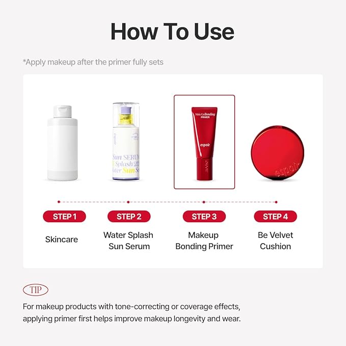 Espoir Bonding Primer 37g | Foundation Base Prep for Long-wearing & Flawless Makeup, Vegan, Korean