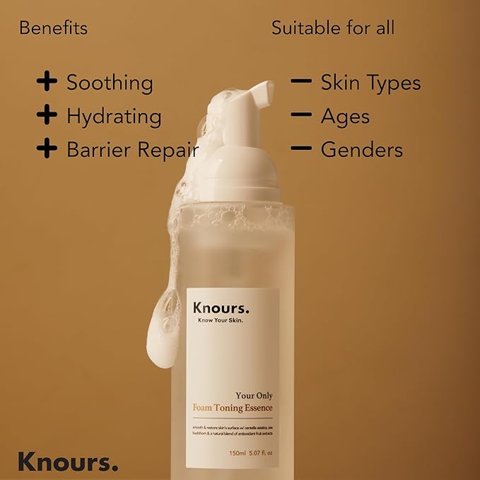 Your Only Soothing Essence Foam Toner, Soothing & Skin Rejuvenating with Centella (150ml 5.07 fl. oz.) Korean Skincare K-Beauty