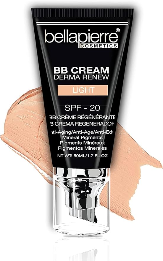 Bellapierre BB Cream SPF 20 – Mineral Sunscreen & Liquid Foundation, Lightweight Face Moisturizer with Buildable Coverage, Matte Finish, Non-Toxic, Paraben-Free, Cruelty-Free – 1.7 oz - Light Cool