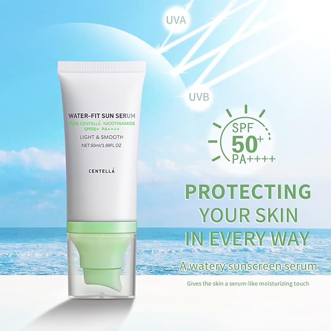 𝐶𝑒𝑛𝑡𝑒𝑙𝑙á Sunscreen SPF50 PA++++, 50ML Madagascar Face Sun Screen Long-Lasting Protection (1 PCS)