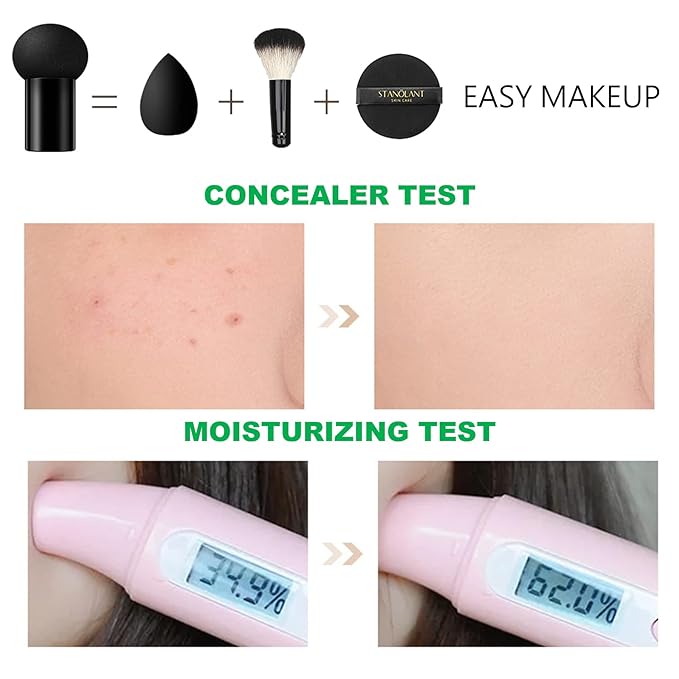 Mushroom Head Air Cushion CC Cream Makeup BB Cream Concealer Brighten Long-lasting Oil Control and Moisturizing-Natural