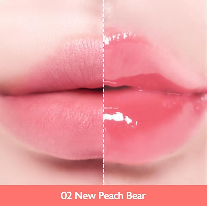 MILKTOUCH Jelly Fit Lip Tint (02 Peach on Top) with Cooling Plumping Effect and Water-Based Non-Sticky Texture | Long Lasting Korean Beauty Lipstain Tinted Gloss Oil | Stocking Stuffers for Women