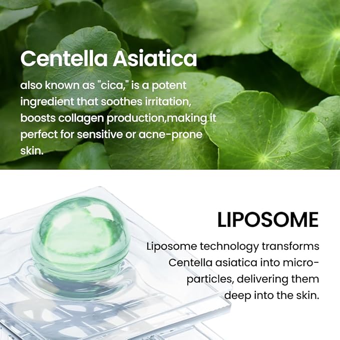 Liposome Complete Skincare Bundle – Bubble Serum, Cleansing Foam & Oil, Calming Serum & Moisturizing Cream – Sensitive Skin 5-Piece Set