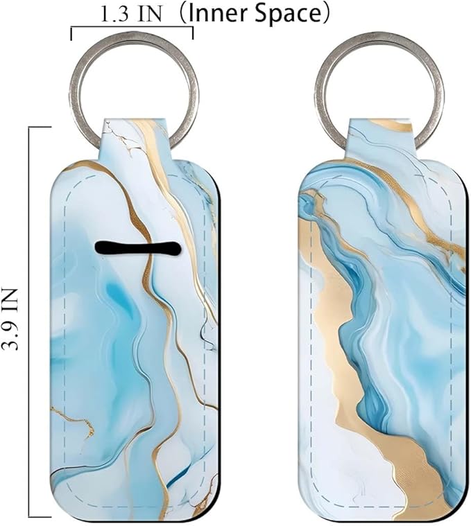 DMLSKY Lip Balm Holder Keychain, Sleeve Pouch for Mini Lipstick, Cute Portable Key Chain Accessories for Lip Gloss