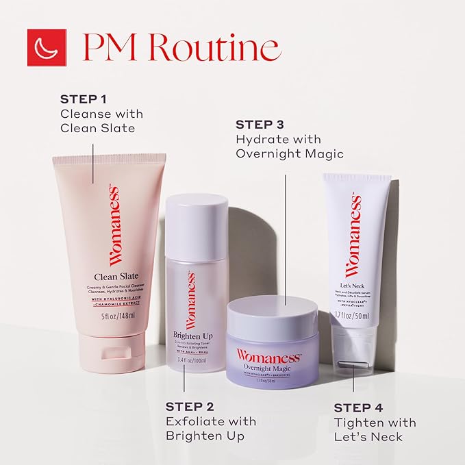 Womaness Let’s Neck Serum for Neck Tightening and Lifting - Firming and Tightening Neck Cream with Cooling Roller Applicator - Hydrating Neck Serum to Smooth Wrinkles and Sagging Skin for Women - 50ml