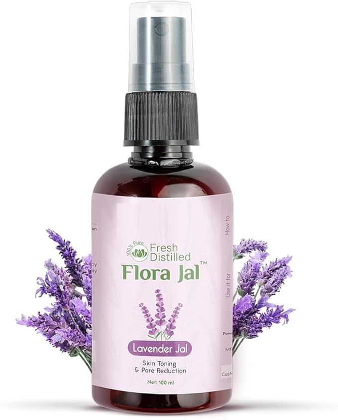 KP Pure Lavender Jal - Lavender Water - Toner, Face-Mist, Astringent & Face Spray- Ayurvedic Steam-Distilled for Oil-Control, Acne-Control, Skin Hydration (Pack of 1, 100 ml)