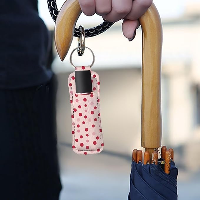 Pensura Chapstick Holder Keychain Fashion 5 Pcs Car Keychain Holder Portable Chapstick Holder Keep from Scratched and Dust