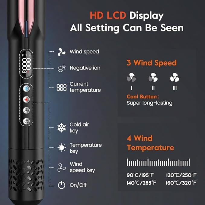slopehill 2-in-1 Hair Straightener and Blow Dryer, Professional Flat Iron with High-Speed Airflow Technology for Straight, Smooth Hair (Black)