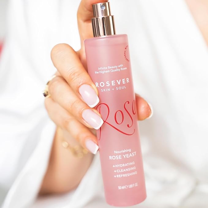 Rose Yeast Face Mist 1.7 fl oz | 100% Rosa Damascena Flower Water | Hydrating Facial Spray for Skin Care, Toning & Refreshing Use