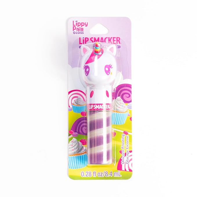 Lip Smacker Lippy Pals Swirls Unicorn, Flavored Moisturizing & Smoothing Soft Shine Lip Balm, Hydrating & Protecting Fun Tasty Glossy Finish, Cruelty-Free & Vegan - Unicorn Frosting (Pack of 2)