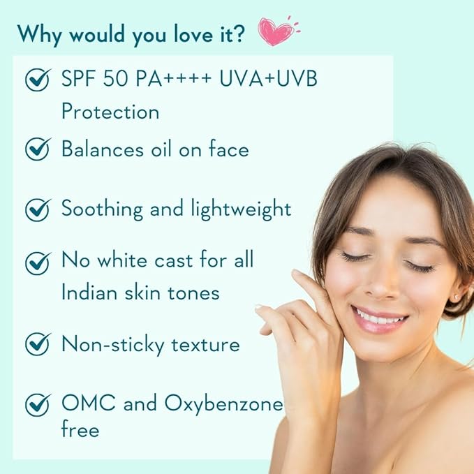 WishCare 5% Niacinamide Oil Balance Fluid Sunscreen SPF 50 PA++++ - Lightweight Matte Sunscreen SPF 50 for Oily Skin & No White Cast 50g