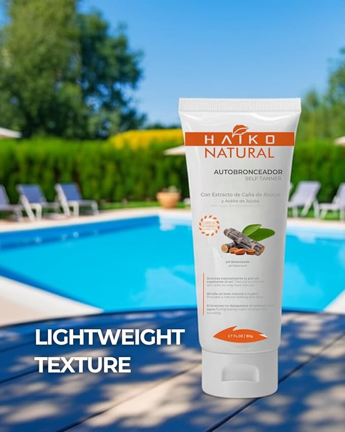 Natural Self Tanner with Sugar Cane Extract & Jojoba Oil. Buildable, Even Glow Without Sun. Deeply Hydrating & pH Balanced. Fast-Drying, Streak-Free - 2.7 fl oz / 80g