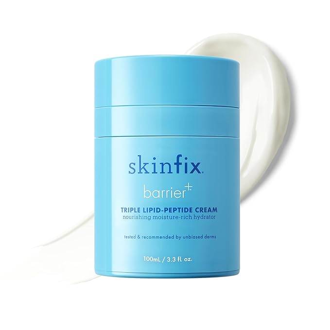 Skinfix Triple Lipid-Peptide Cream XL - 3.3 oz - Rich Face Moisturizer with Hyaluronic Acid - Hydrates & Restores Dry, Sensitive Skin - Non-Comedogenic, Fragrance Free, Vegan, Cruelty Free