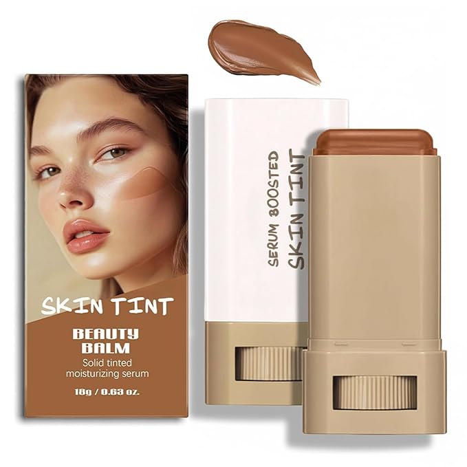 Beauty Balm Serum Boosted Skin Tint, Foundation Stick, Tinted Moisturizer, Concealer Stick for Foundation Makeup, Full Coverage Foundation, Contour Sticks for Face Makeup, Radiant & Dewy Finish (#03)