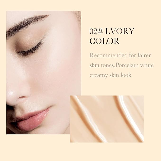 Snail BB Cream Foundation Makeup, Hydrating Tinted Moisturizer BB Cream Full Coverage Foundation Matte Lightweight Long-Lasting Waterproof Color Correcting & Conceals Blemishes