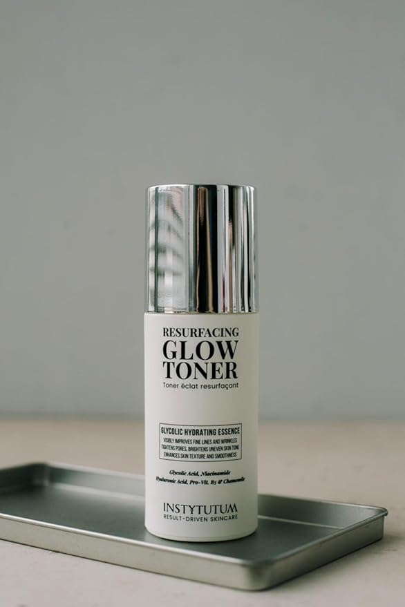 Instytutum Resurfacing Glow Toner 5.1 oz / 150 ml – Glycolic Hydrating Essence with 6% Glycolic Acid, 2% Niacinamide, Hyaluronic Acid & Chamomile – Brightening Exfoliating Toner for Radiant Skin