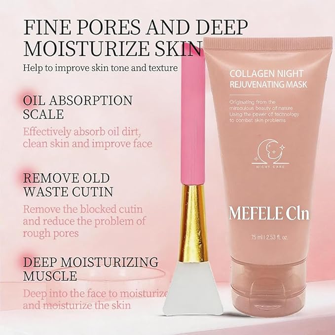 Peel Off Mask,Collagen Face Mask, Hydrating Overnight Hydrogel Mask,Gentle Skin Care, Pore Minimizing - Korean Skincare -Elasticity Improvement - Better Than Sheet Masks