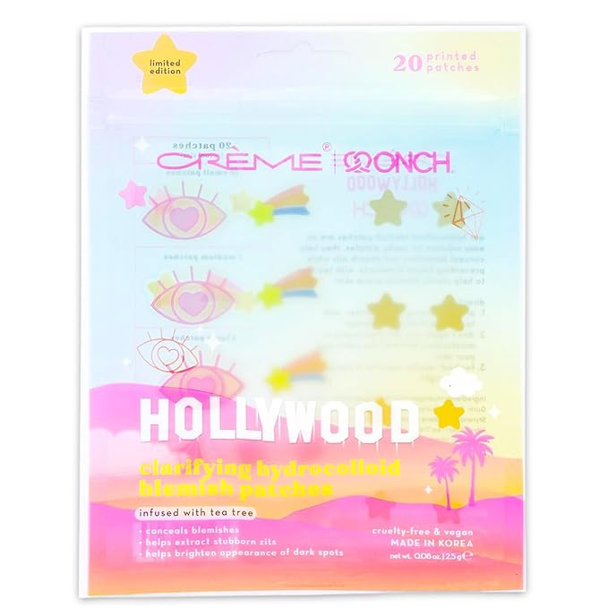 The Crème Shop Pimple Patches Pack - Bundle with 100 Hydrocolloid Blemish Patches Infused with Tea Tree Made in Korea to Conceal and Heal Acne Spots | The Creme Shop Skin Care