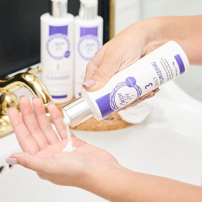 Carson Life 3-Step Skincare System - Facial Cleanser, Toner, Moisturizer - Unisex - Face & Neck - Dry Skin - Skincare Kit