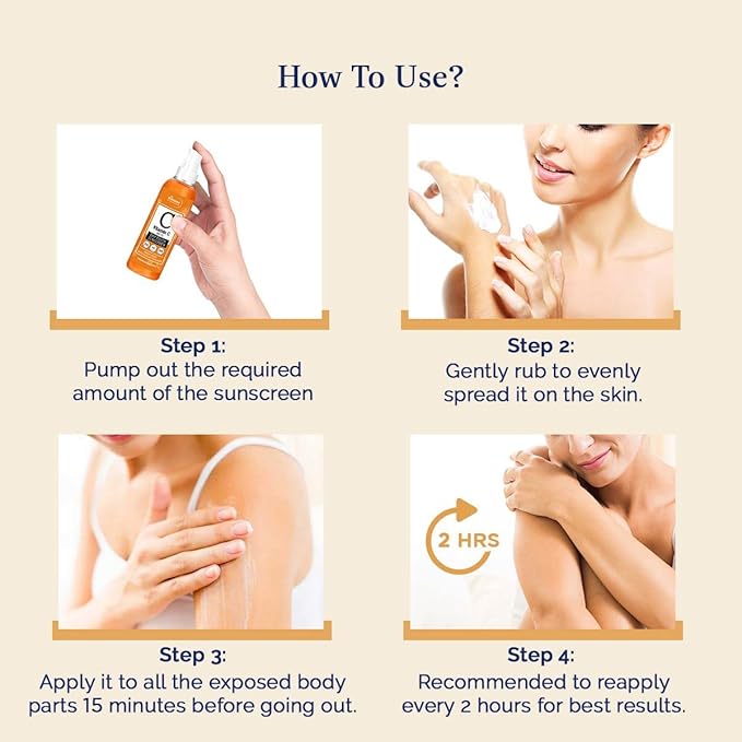StBotanica Vitamin C SPF 75 Dry Touch Sunscreen UVA/UVB PA+++, 120ml - Mineral Based & Water Resistant
