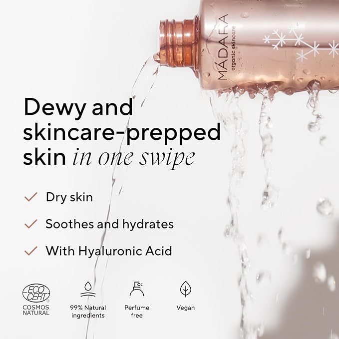 MADARA Organic Skincare Comforting Toner, pH-Balancing Formula, with hyaluronic Acid, soothes, Deeply hydrates, Vegan, Ecocert Certified, Recyclable Packaging, 200 ml