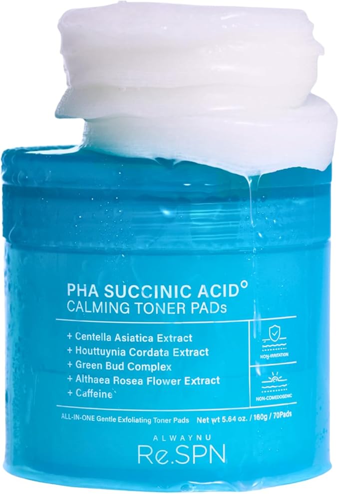 Re.SPN PHA Succinic Acid Calming Toner Pads + Re.SPN Peptide Firming Roller Eye Serum