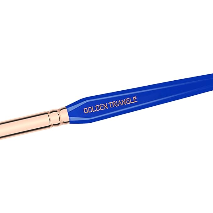 Bdellium Tools Professional Makeup Brush - Golden Triangle 767 Round Blender - With All Vegan and Soft Synthetic Fibers, For Blending & Smoothing (Blue, 1pc)