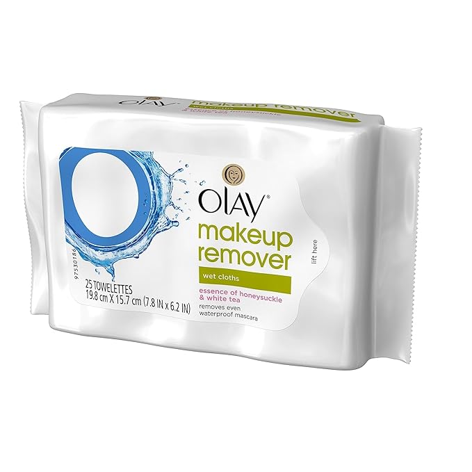 Olay Cleanse Makeup Remover, Rose Water, 25 Wipes