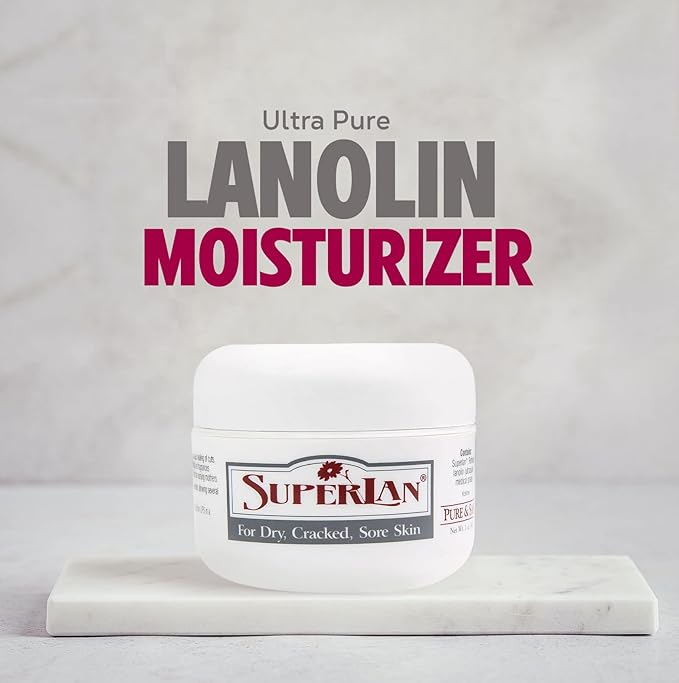 Lanolin Nipple Cream 1 Oz - 100% Organic Nipple Cream Lanolin - Body & Face Moisturizer for Eczema, Psoriasis & Severe Dry Skin - Ultra Hydrating & Soothing Skin Moisturizer for Hot & Cold Weather