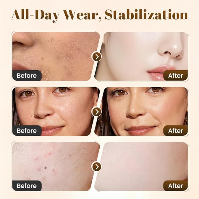 Foundation for Older Women, 2026 New Mushroom Head Cushion CC Cream, Moisturizing Long Lasting Full Coverage BB Cream Foundation for Mature Skin, All Skin Types (Natural)