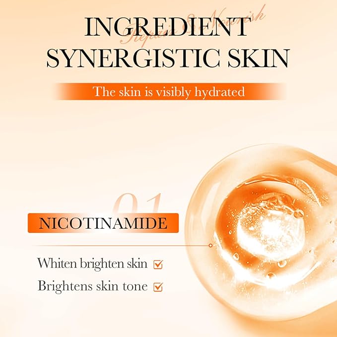5X Vitamin C & Hyaluronic Acid Hydrating Toner - Brightening, Pore Minimizing Facial Toner for Glowing Skin & Sensitive Skin, 130ml（Gift for Women）