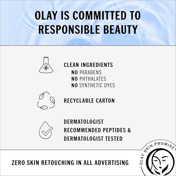 Olay Regenerist Hyaluronic + Peptide 24 Gel Face Moisturizer, Fragrance-Free, All Skin Types, Trial Size 0.5 oz (Pack of 2)