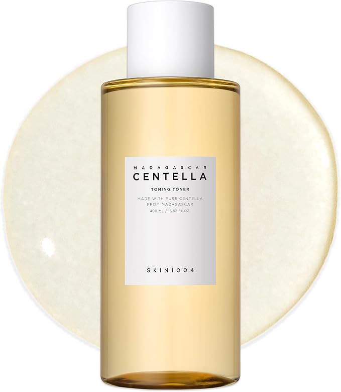SKIN1004 Centella Toning Toner 13.52 fl.oz, 400ml, Korean Face Toner with Madagascar Centella Asiatica & Hyaluronic Acid for Hydrating, Soothing and Moisturizing, PHA Exfoliator, Korean Skin Care