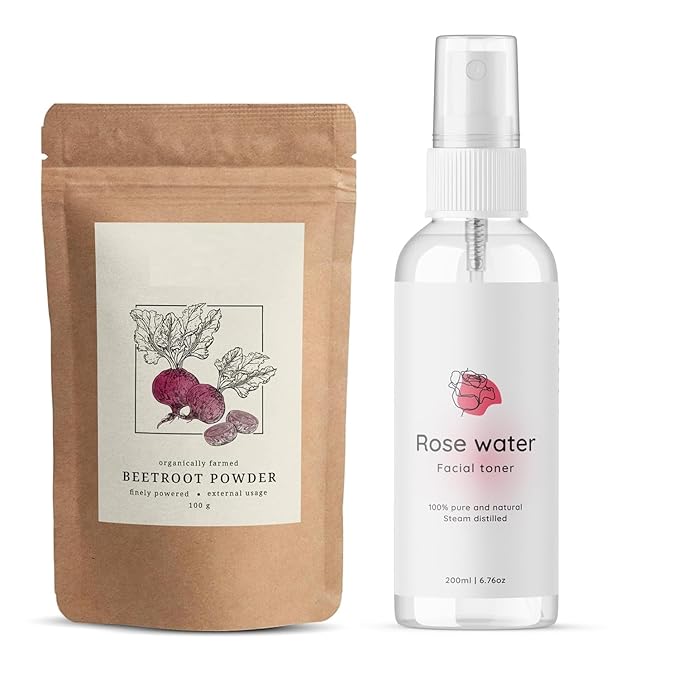 Beetroot Powder & Rose Water Toner Combo (300gm)