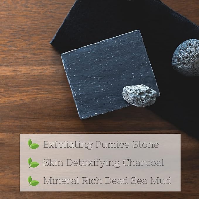 The Yellow Bird Dead Sea Mud Exfoliating Charcoal Soap & Rose Water Toner