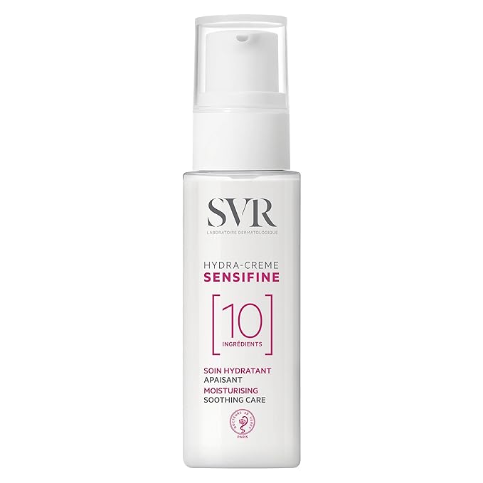 SVR Sensifine Hydra Face Cream. Moisturizing Soothing Care For Normal To Dry Dehydrated Skin. Fragrance Free Moisturizer With 96% Ingredients Of Natural Origin. 24hr Comfort And Hydration, 1.3 Fl.oz.
