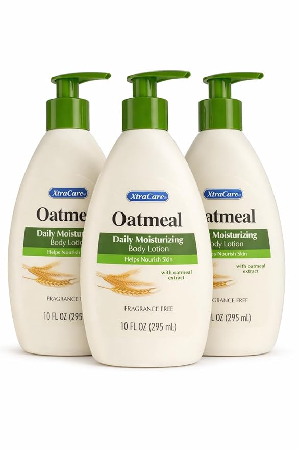 oatmeal Xtra.care Daily Moisturizing Body Lotion Extract, Soothing Hydration for Dry & Sensitive Skin, 10 fl oz (Pack of 3)